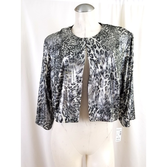 Dress Barn Jackets & Blazers - 👗  Dressbarn Size 20W Gray Black Bolero Blazer